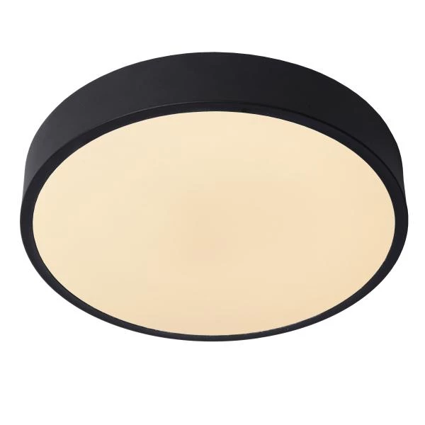 Lucide UNAR - Flush ceiling light - Ø 30 cm- LED 3 StepDim - 1x18W 2700K - Black - detail 1